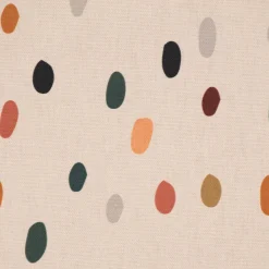 SCHÖNER LEBEN. Tischdecke aus Baumwolle Punkte Tupfen ecru grün orange verschiedene Größen