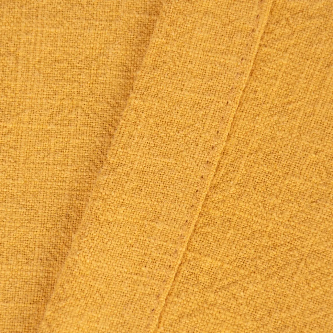 SCHÖNER LEBEN. Tischdecke Bio Ramie Leinenoptik einfarbig senf gelb verschiedene Größen