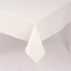 SCHÖNER LEBEN. Tischdecke Bio Ramie Leinenoptik einfarbig cremeweiß verschiedene Größen