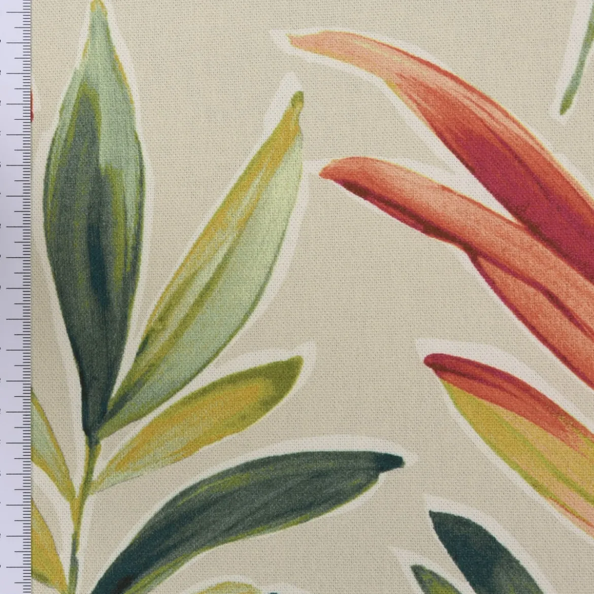 SCHÖNER LEBEN. Tischdecke Blätter Zweige beige grün rot verschiedene Größen