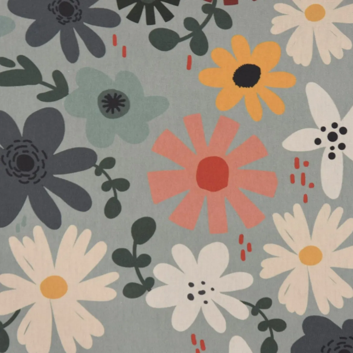 SCHÖNER LEBEN. Tischdecke Blumen Blüten mint bunt verschiedene Größen