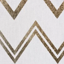 SCHÖNER LEBEN. Tischdecke Chevron Zacken weiß goldfarbig metallic eckig in verschiedenen Größen