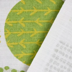 SCHÖNER LEBEN. Tischdecke creme Kreise grün taupe Tönen eckig in verschiedenen Größen