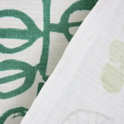 SCHÖNER LEBEN. Tischdecke creme mit Blätter in grün Tönen eckig in verschiedenen Größen