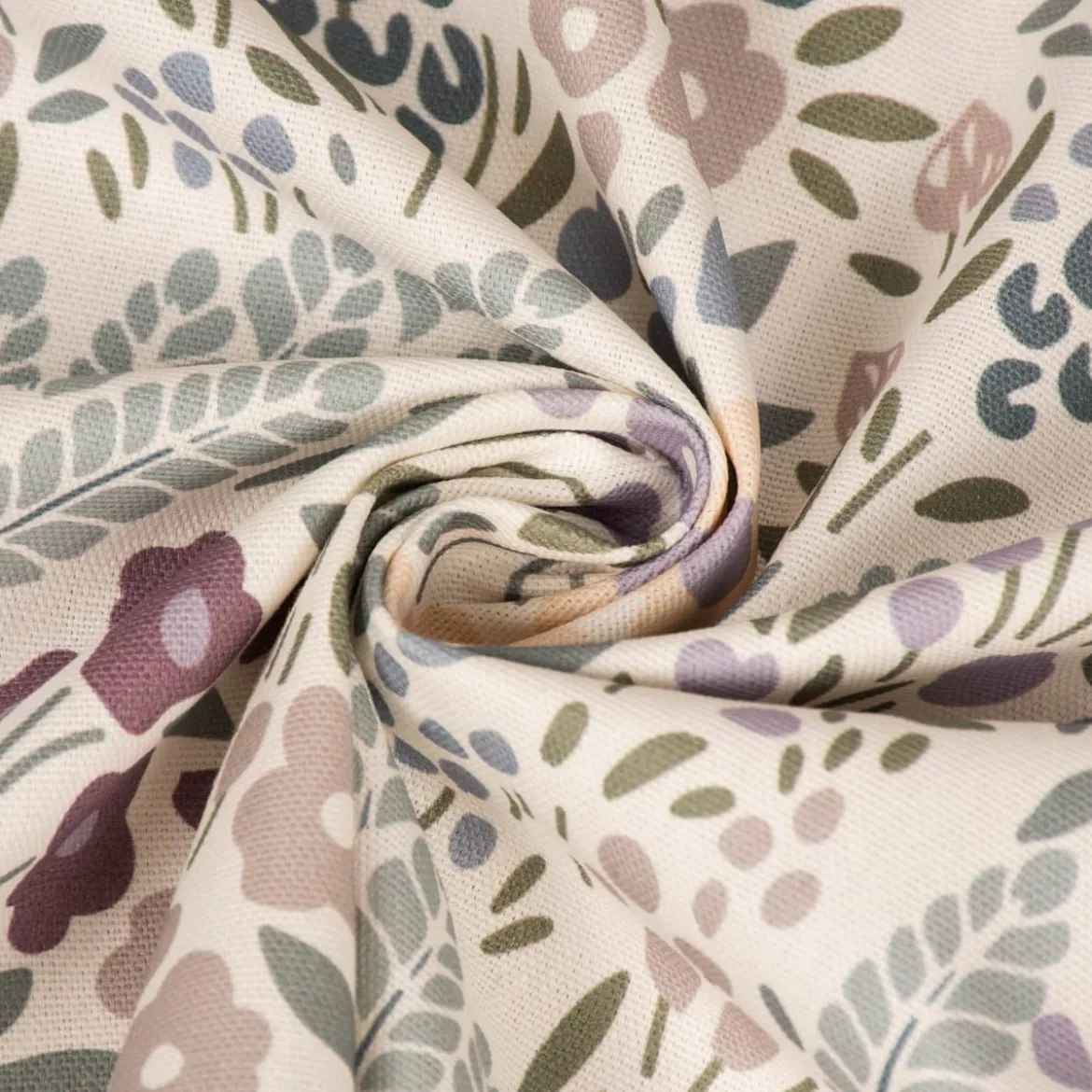 SCHÖNER LEBEN. Tischdecke Digitaldruck Allover Blumenwiese cremeweiß lila verschiedene Größen