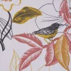 SCHÖNER LEBEN. Tischdecke DIVALI Blumen Blüten Blätter Vogel weiß grau gelb rot verschiedene Farben