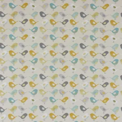 SCHÖNER LEBEN. Tischdecke Fryett`s Birds Vögel beige grau mint senf verschiedene Größen