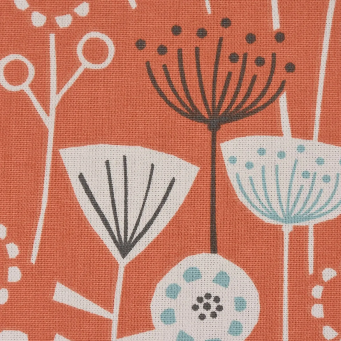 SCHÖNER LEBEN. Tischdecke Fryett`s Halbpanama Blumen abstrakt orange verschiedene Größen