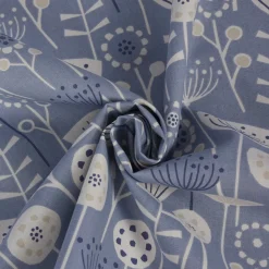 SCHÖNER LEBEN. Tischdecke Fryett`s Halbpanama Blumen abstrakt blau verschiedene Größen
