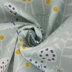 SCHÖNER LEBEN. Tischdecke Fryett`s Halbpanama Blumen abstrakt mint verschiedene Größen