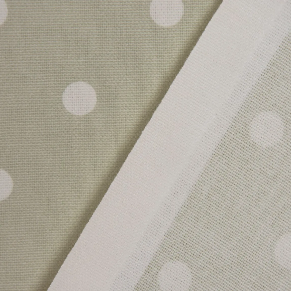 SCHÖNER LEBEN. Tischdecke Full Stop Punkte grünbeige weiß verschiedene Größen