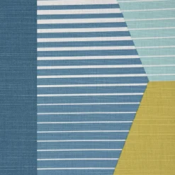 SCHÖNER LEBEN. Tischdecke geometrisch Retro Sechseck blau grün weiß verschiedene Größen