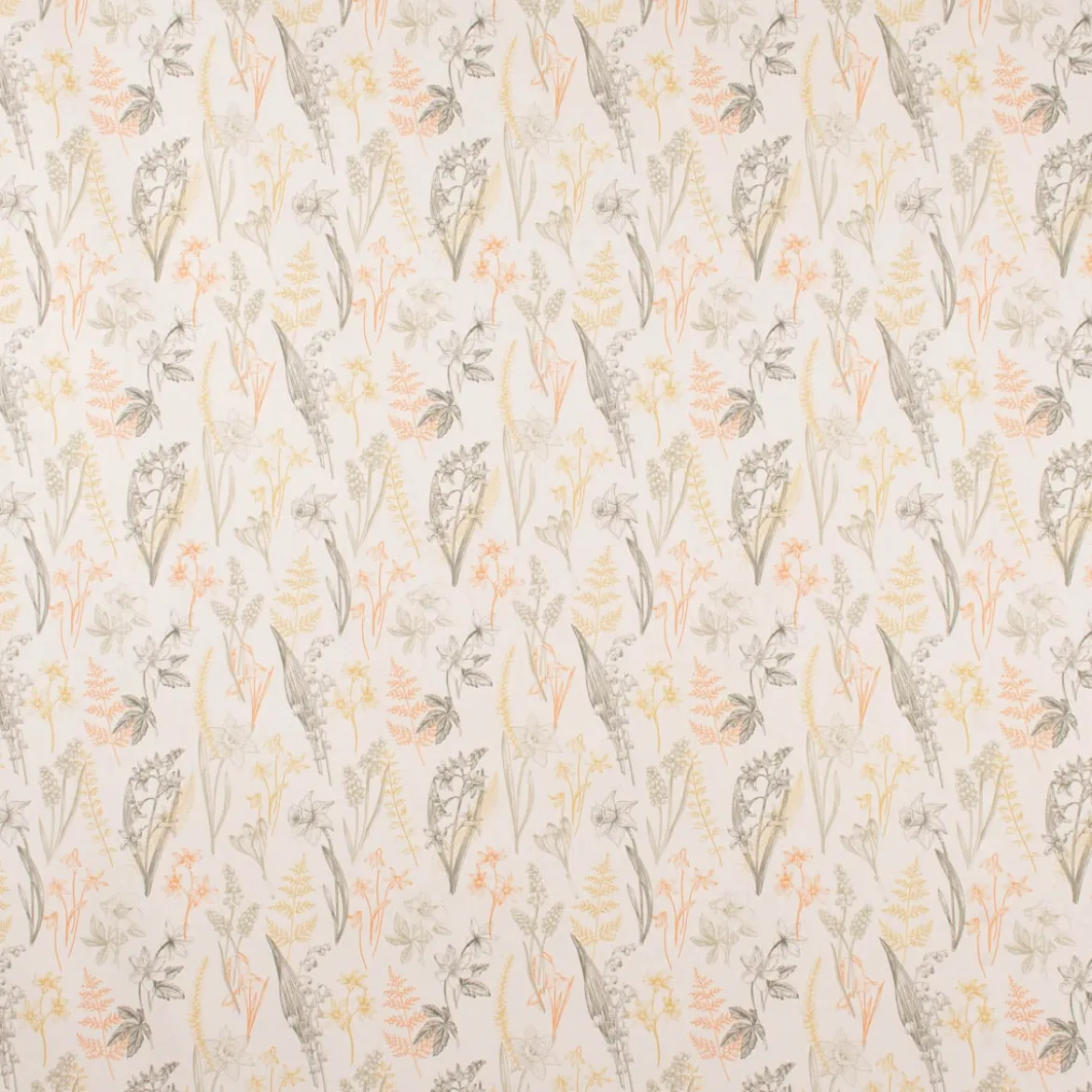 SCHÖNER LEBEN. Tischdecke Gräser Blumen wollweiß orange gelb verschiedene Größen