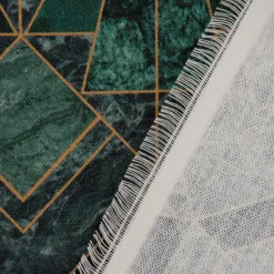 SCHÖNER LEBEN. Tischdecke Halbpanama Art Deko Marble Diamond Marmor grün verschiedene Größen