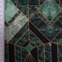SCHÖNER LEBEN. Tischdecke Halbpanama Art Deko Marble Diamond Marmor grün verschiedene Größen