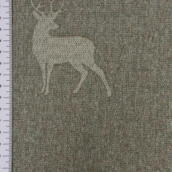 SCHÖNER LEBEN. Tischdecke helle Hirsche beige braun türkis verschiedene Größen