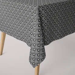 SCHÖNER LEBEN. Tischdecke Jacquard Pfau Retro schwarz weiß goldfarbig eckig in div. Größen
