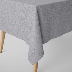 SCHÖNER LEBEN. Tischdecke Jacquard-Stoff Double Face Struktur Lurex Silberglanz eckig in verschiedenen Größen