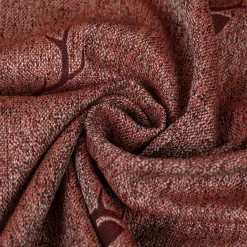 SCHÖNER LEBEN. Tischdecke Jacquard Hirschkopf mit Geweih rotbraun dunkelrot verschiedene Größen