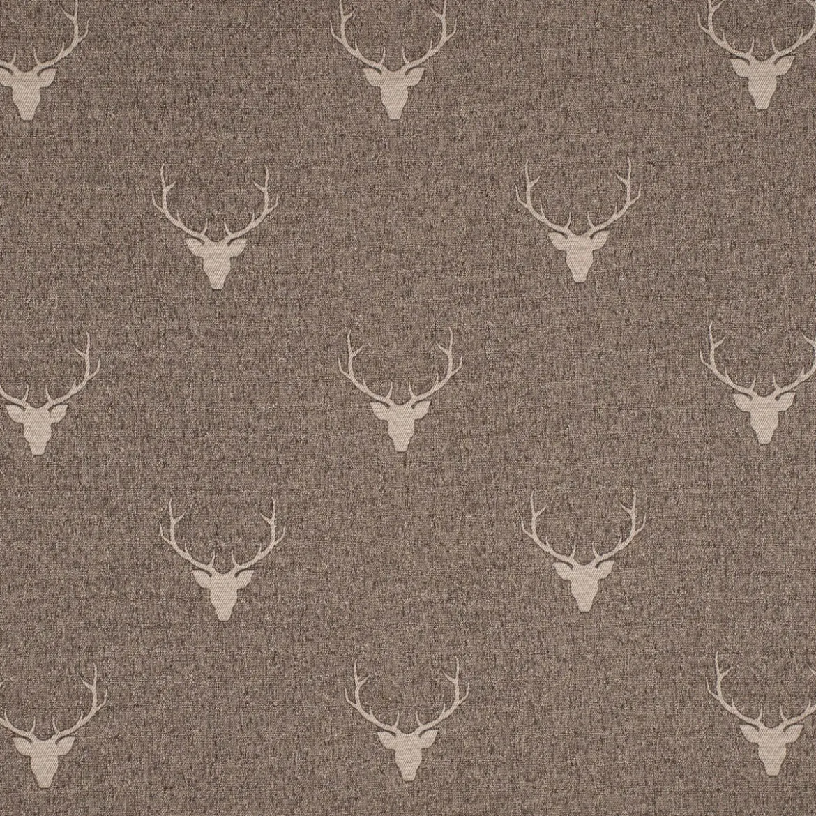 SCHÖNER LEBEN. Tischdecke Jacquard Hirschkopf mit Geweih braun beige verschiedene Größen