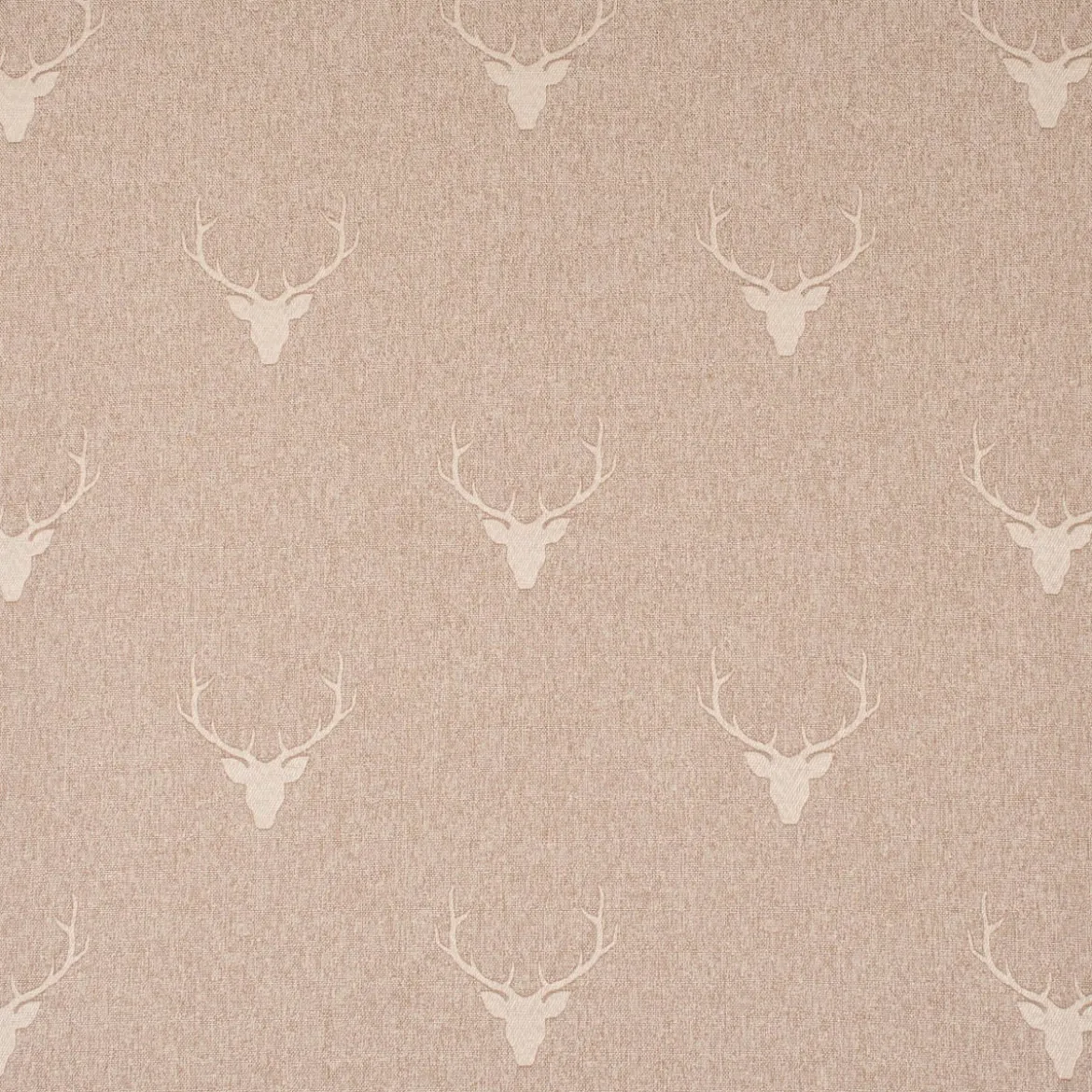 SCHÖNER LEBEN. Tischdecke Jacquard Hirschkopf mit Geweih beige hellbeige verschiedene Größen