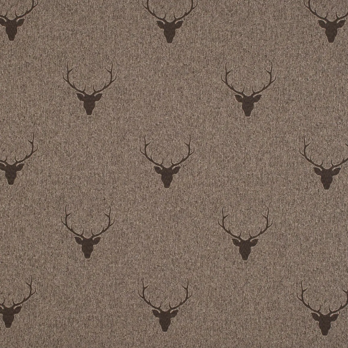 SCHÖNER LEBEN. Tischdecke Jacquard Hirschkopf mit Geweih braun dunkelbraun verschiedene Größen