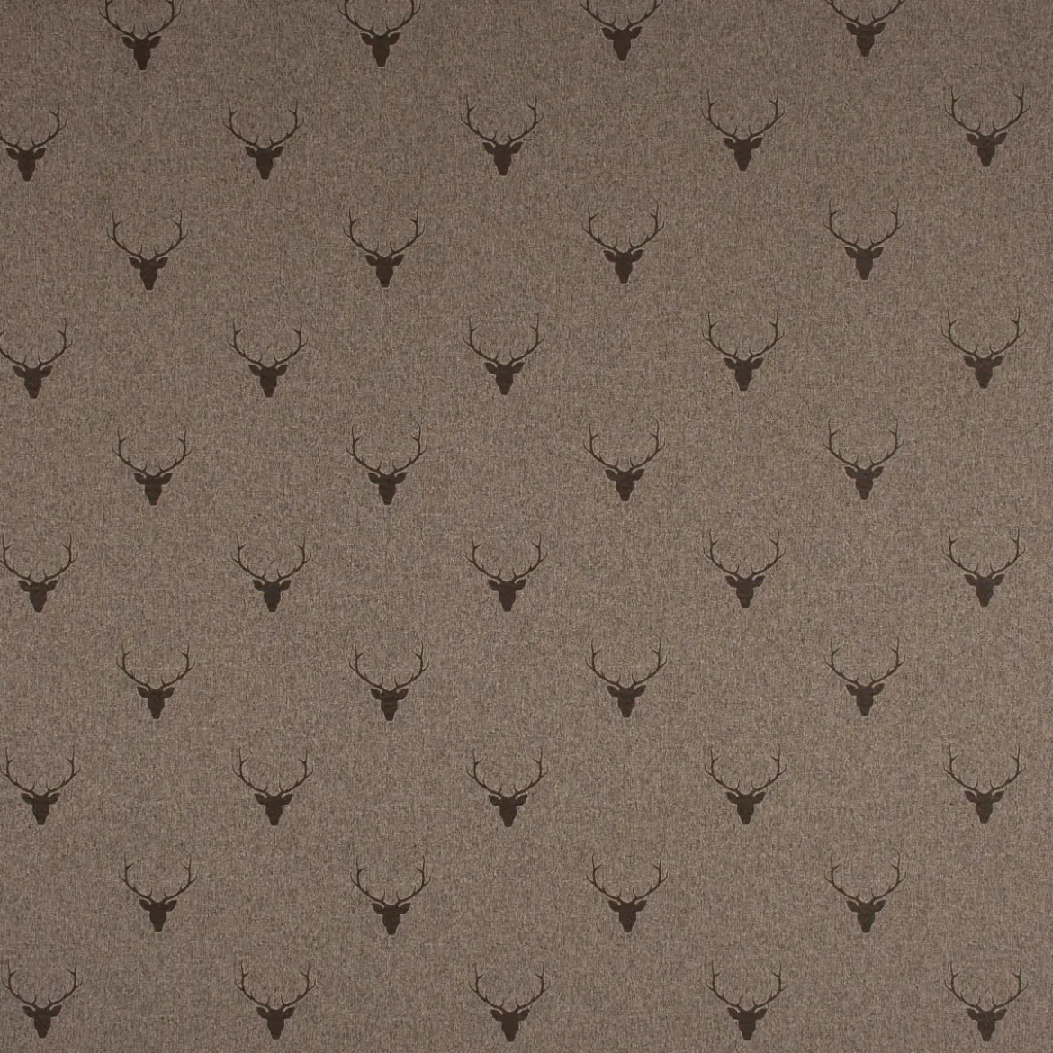 SCHÖNER LEBEN. Tischdecke Jacquard Hirschkopf mit Geweih braun dunkelbraun verschiedene Größen