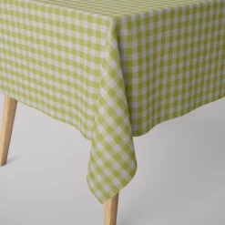 SCHÖNER LEBEN. Tischdecke Landhaus kariert lime weiß Karogröße ca.1,3x1,3cm verschiedene Größen