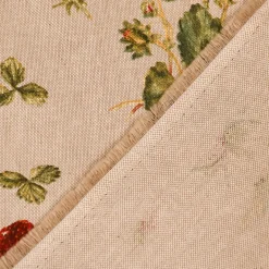 SCHÖNER LEBEN. Tischdecke Leinenlook Strawberrys Growing Erdbeeren natur rot grün verschiedene Größen