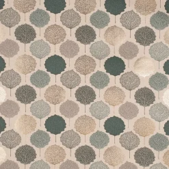 SCHÖNER LEBEN. Tischdecke Leinenlook Blätter Blattskelett natur grün goldmetallic verschiedene Größen