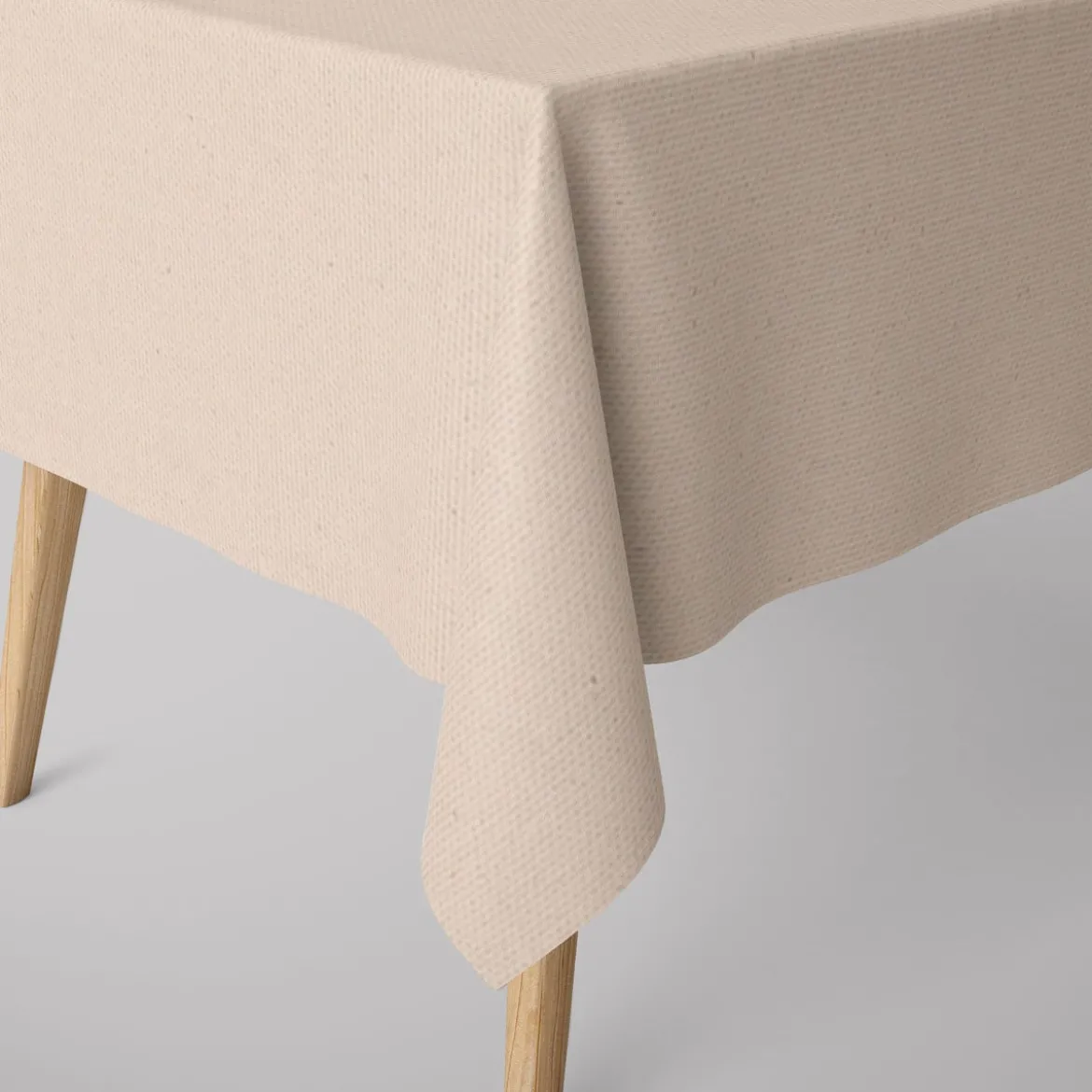 SCHÖNER LEBEN. Tischdecke Leinenlook uni creme verschiedene Größen