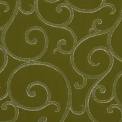 SCHÖNER LEBEN. Tischdecke Ornamente Schnörkel Lurex grün silberfarbig verschiedene Größen