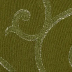 SCHÖNER LEBEN. Tischdecke Ornamente Schnörkel Lurex grün silberfarbig verschiedene Größen