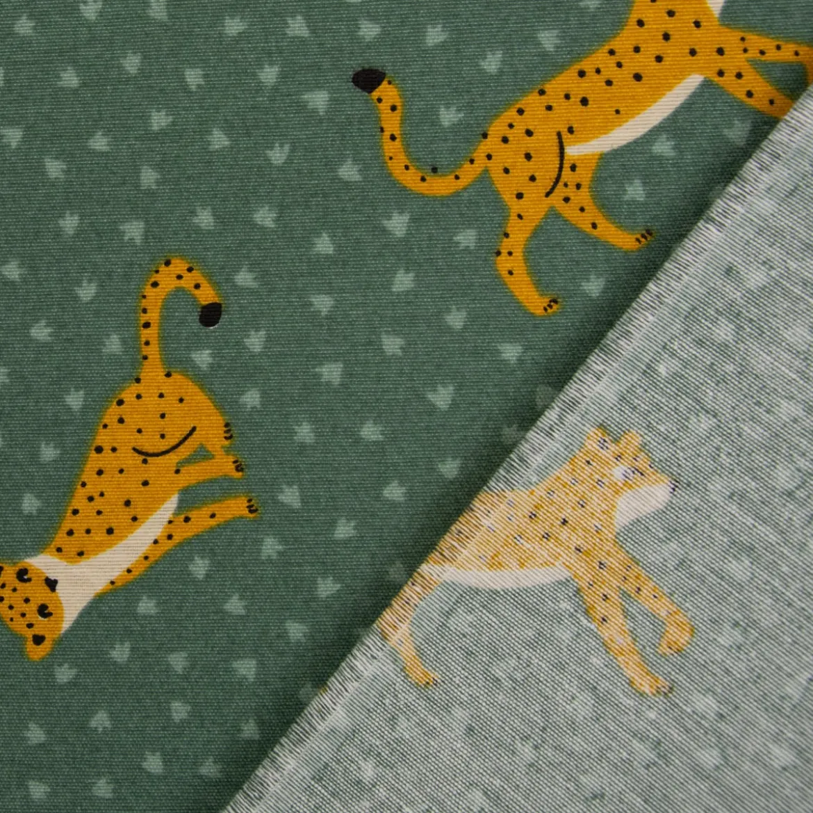 SCHÖNER LEBEN. Tischdecke Ottoman Leopard Punkte grün gelb verschiedene Größen