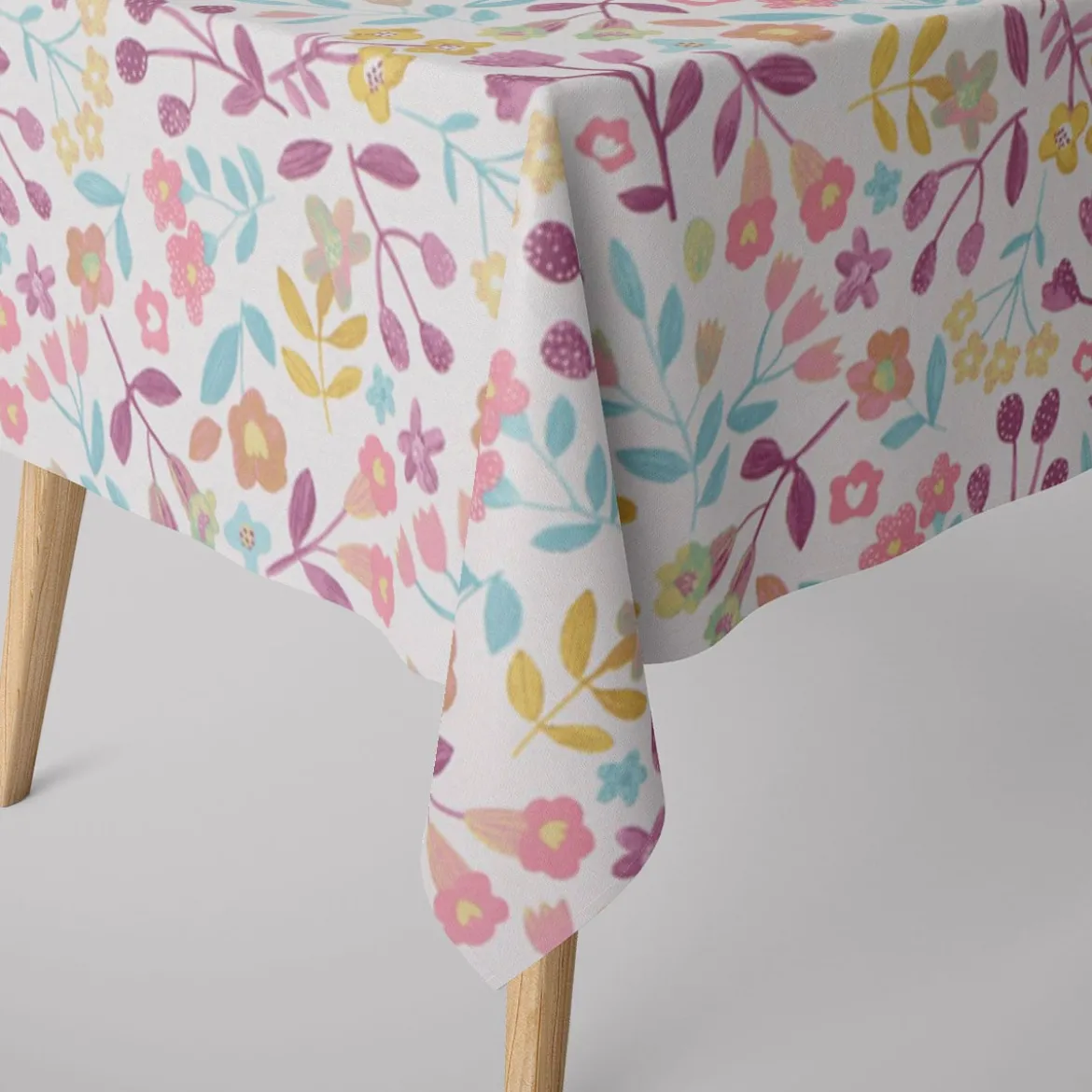 SCHÖNER LEBEN. Tischdecke Panama Betty Parma Violet Blumen lila verschiedene Größen