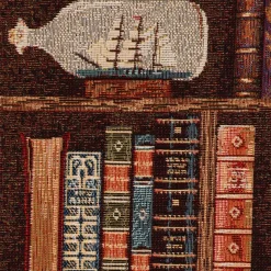 SCHÖNER LEBEN. Tischdecke Premium Bookshelve Marine Bücherregal Nautik verschiedene Größen