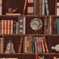 SCHÖNER LEBEN. Tischdecke Premium Bookshelve Marine Bücherregal Nautik verschiedene Größen