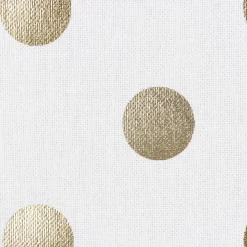 SCHÖNER LEBEN. Tischdecke Punkte Kreise weiß goldfarbig metallic eckig in verschiedenen Größen