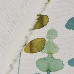 SCHÖNER LEBEN. Tischdecke Ranken Blätter Aquarell weiß grün blau verschiedene Größen