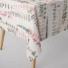 SCHÖNER LEBEN. Tischdecke Ranken Blätter Aquarell weiß grün rosa verschiedene Größen