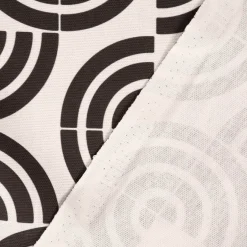 SCHÖNER LEBEN. Tischdecke Retro Quadrat Bogen schwarz weiß verschiedene Größen