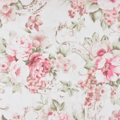 SCHÖNER LEBEN. Tischdecke Rosen Pfingstrosen Blüten Ornamente creme rosa pink grün verschiedene Größen
