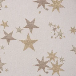 SCHÖNER LEBEN. Tischdecke Sterne beidseitig beige gold eckig in verschiedenen Größen