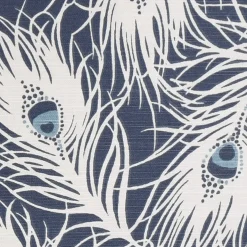 SCHÖNER LEBEN. Tischdecke STUDIO G Federn Pfau dunkelblau weiß blau verschiedene Größen