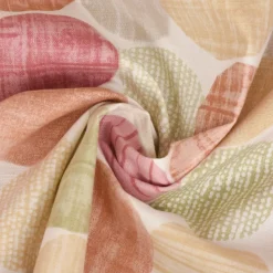 SCHÖNER LEBEN. Tischdecke STUDIO G Stones Steine Kreise weiß rot orange grün verschiedene Größen