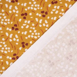 SCHÖNER LEBEN. Tischdecke Thraun Tupfen Striche senfgelb weiß rot verschiedene Größen