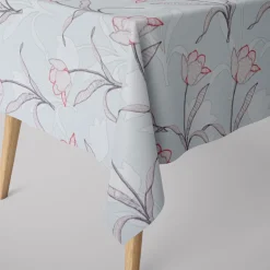 SCHÖNER LEBEN. Tischdecke Tulpen mint verschiedene Größen