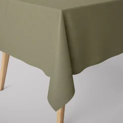 SCHÖNER LEBEN. Tischdecke Waffelrelief Kästchenstruktur uni khaki-grün verschiedene Größen