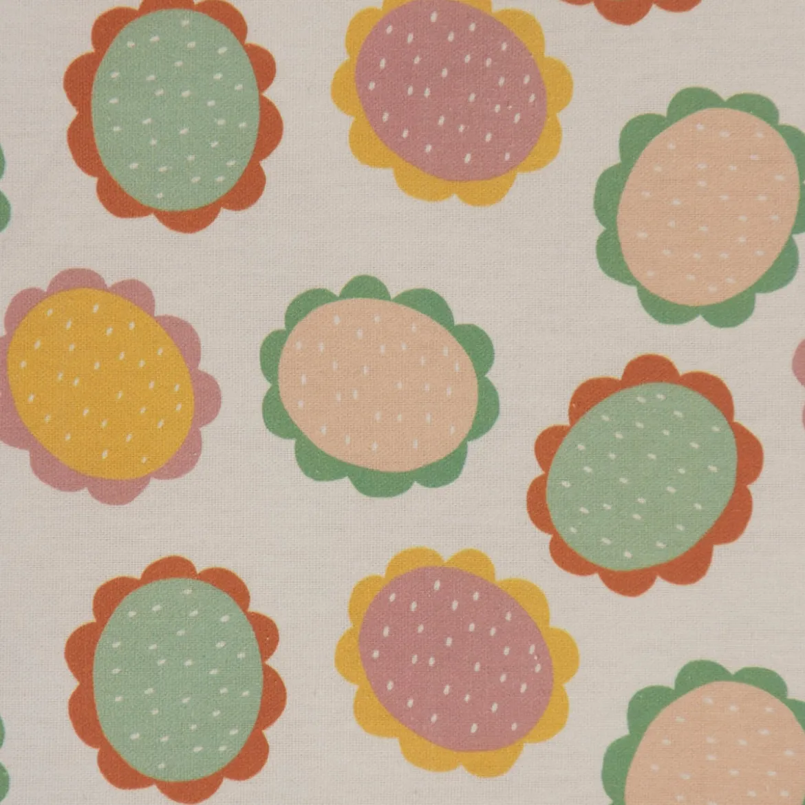SCHÖNER LEBEN. Tischdecke wollweiß mit Blumen Blüten bunt verschiedene Größen