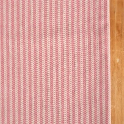 SCHÖNER LEBEN. Tischläufer aus Dobbystoff mit schmalen Streifen rosa ecru in 40x160cm